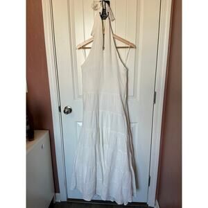NWT Billy J. Moniqua Halter Gauze Maxi Dress W10 White